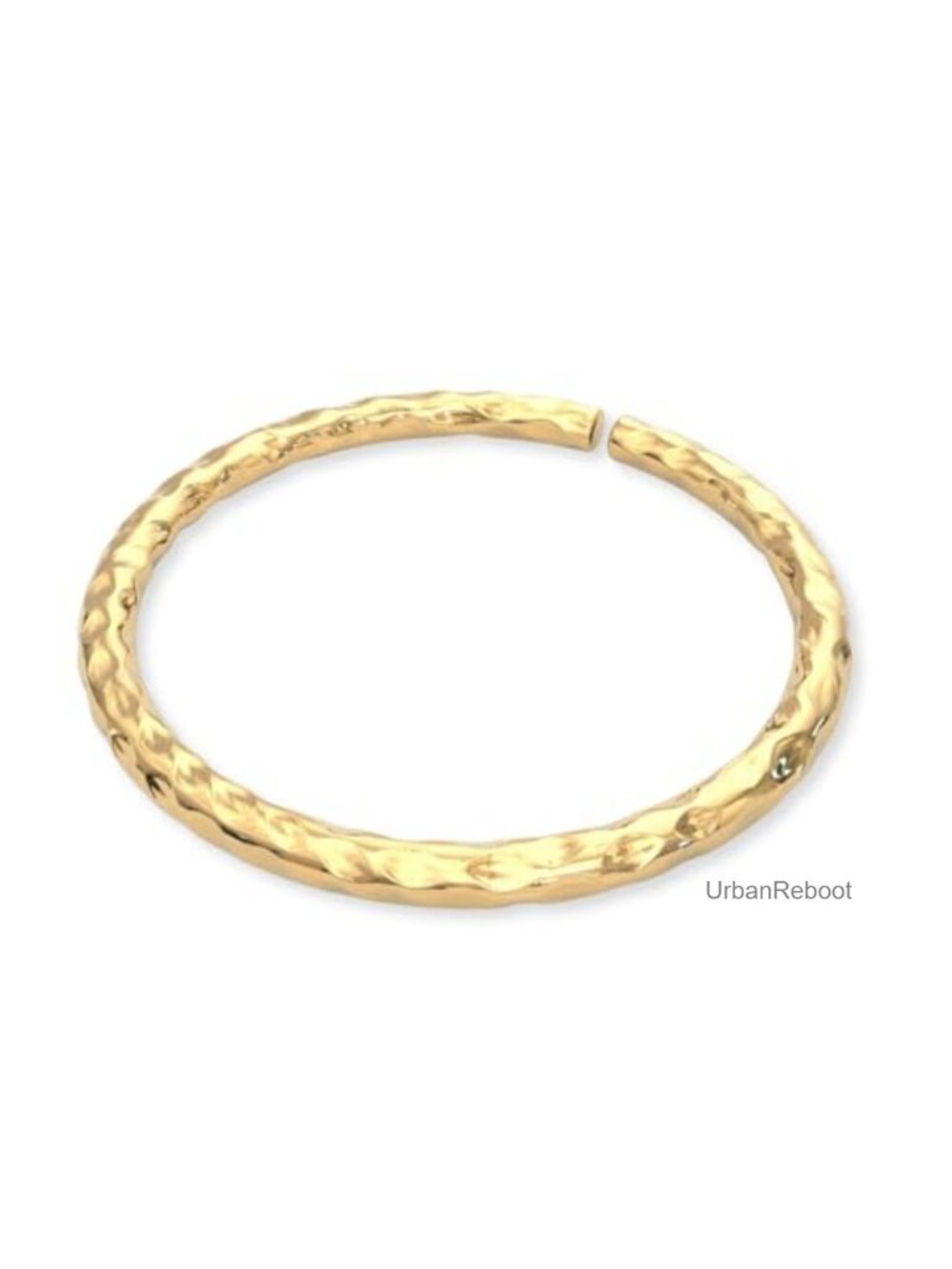 14K Gold Filled Hammered Helix Hoop Earrings 20G Seamless Cartilage Jewelry